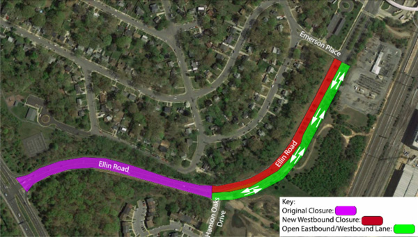 Map of Ellin Road traffic switch. Refer to text on this page for more information.